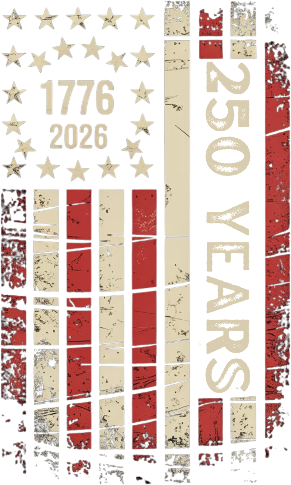 1776–2026 ~ 250 Years American Flag artwork
