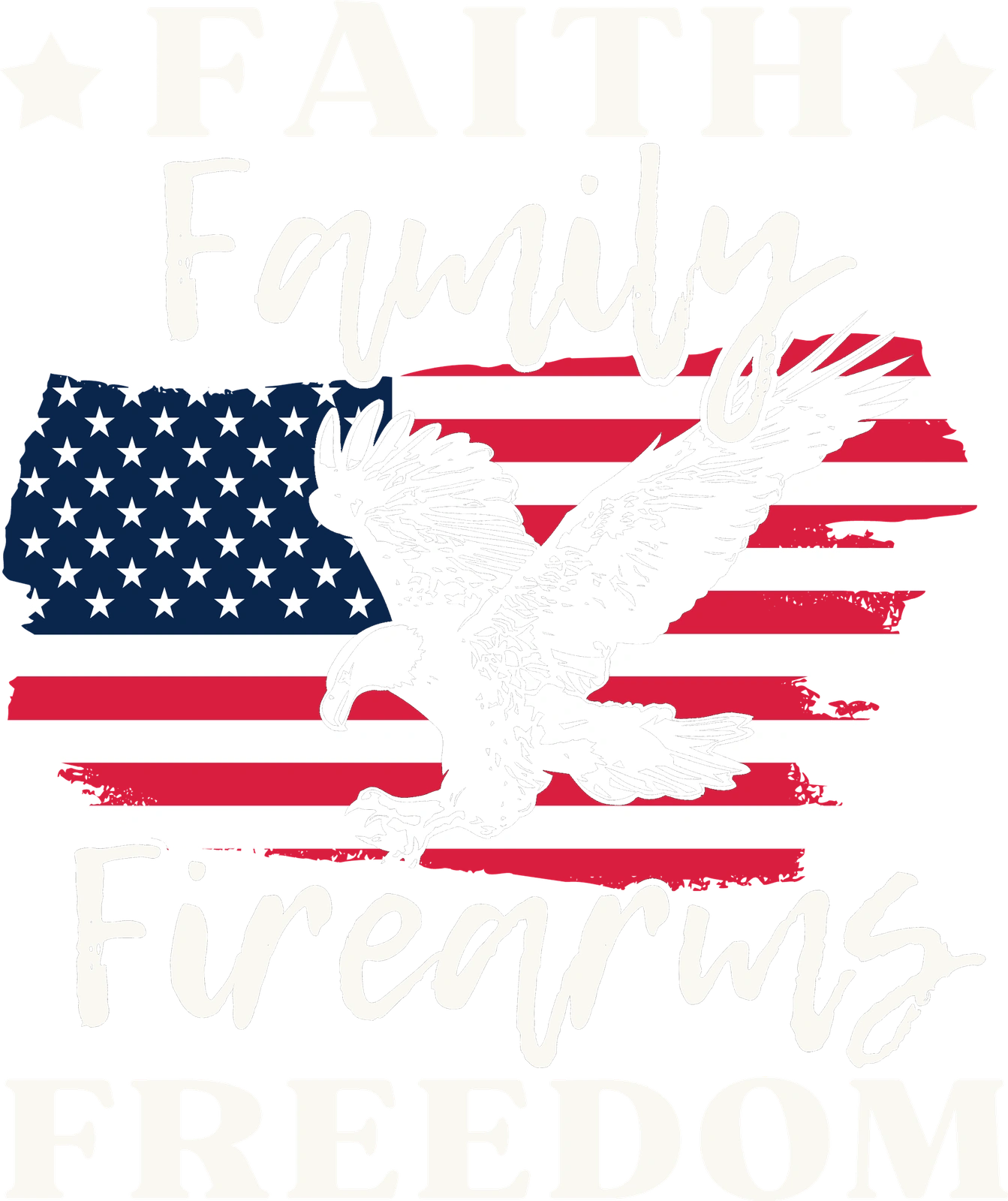 Faith Family Freedom – USA Eagle Graphic artwork