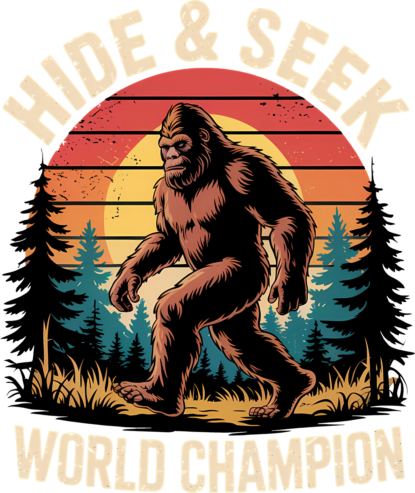 Hide & Seek World Champion ~ Bigfoot artwork