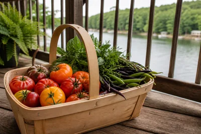 How to build a harvest basket from simple wood materials