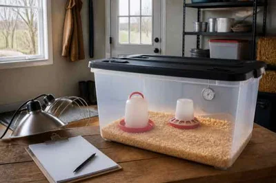 Prepared brooder supplies before bringing home baby chicks