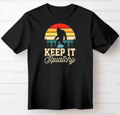 Keep It Squatchy – Bigfoot Silhouette T-Shirt