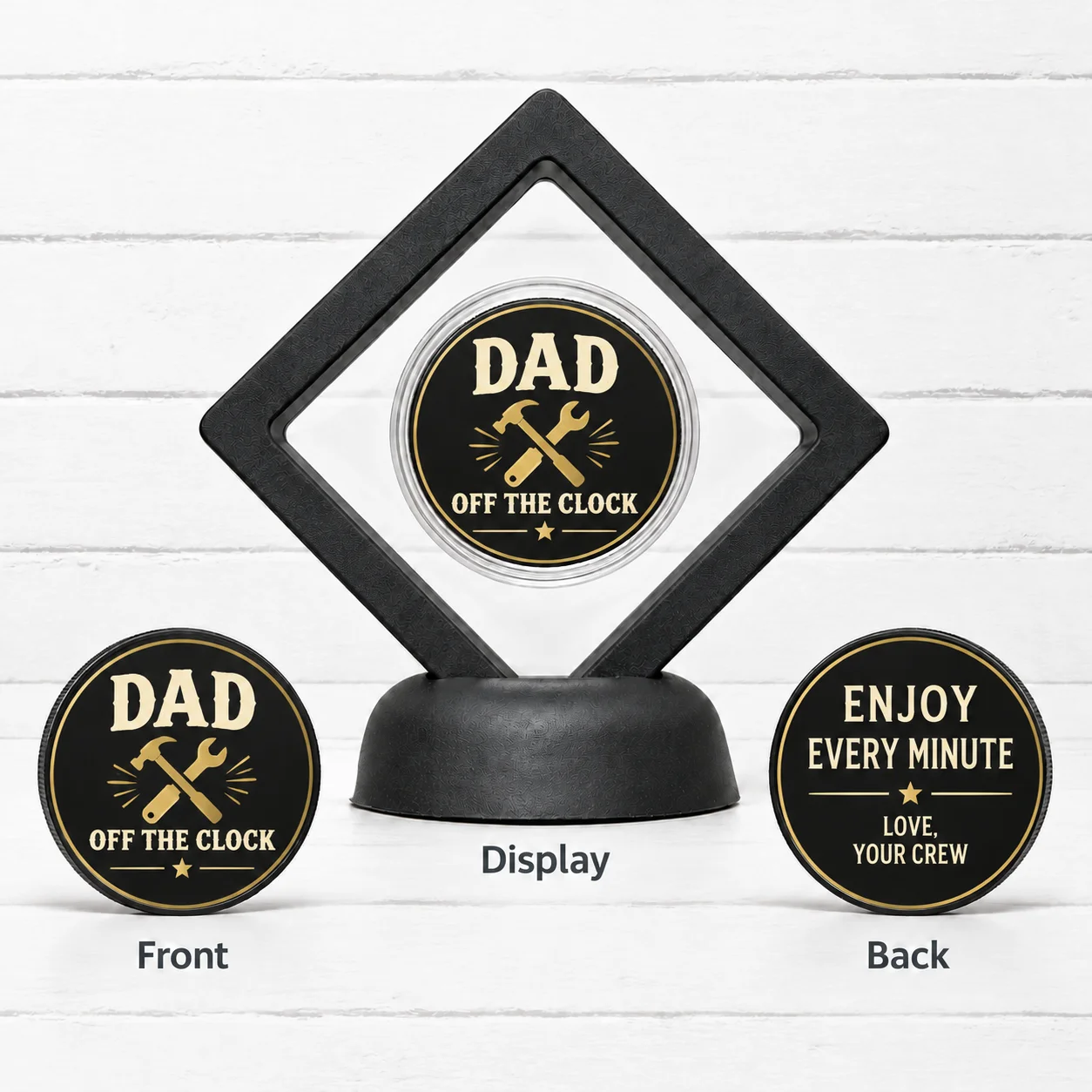 Personalized Coin with Display sample