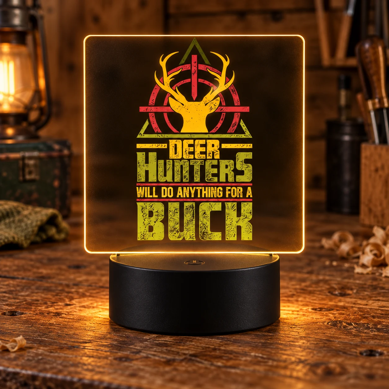 LOZ Woodworking & Outdoors LED display light with full-color artwork