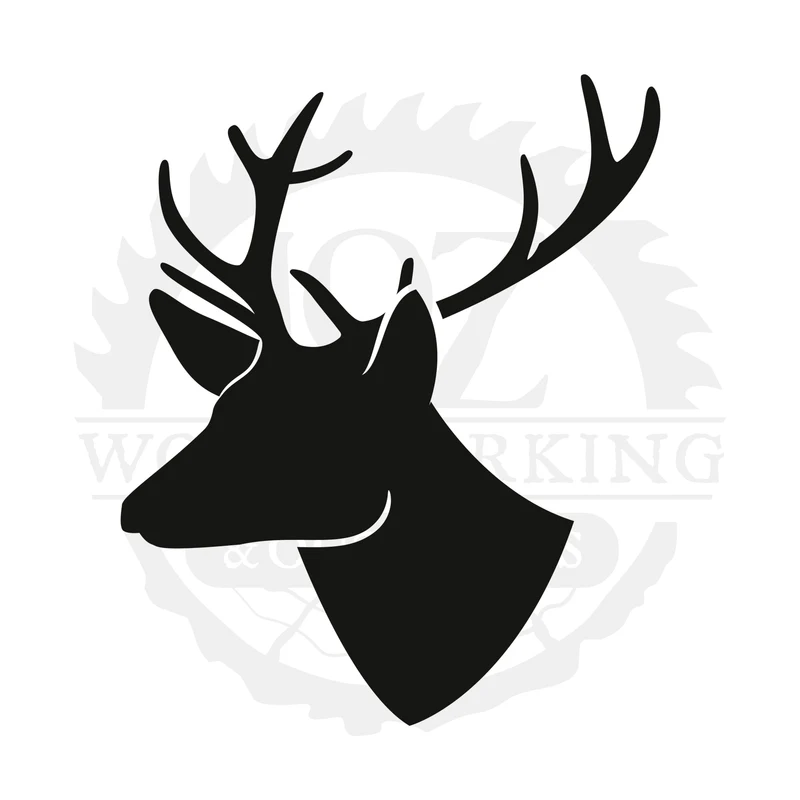 Whitetail Head Contour SVG design