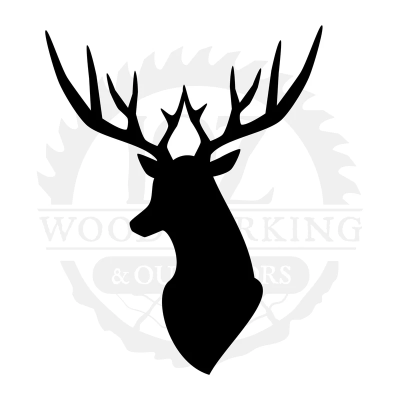 Antlered Deer Bust SVG design