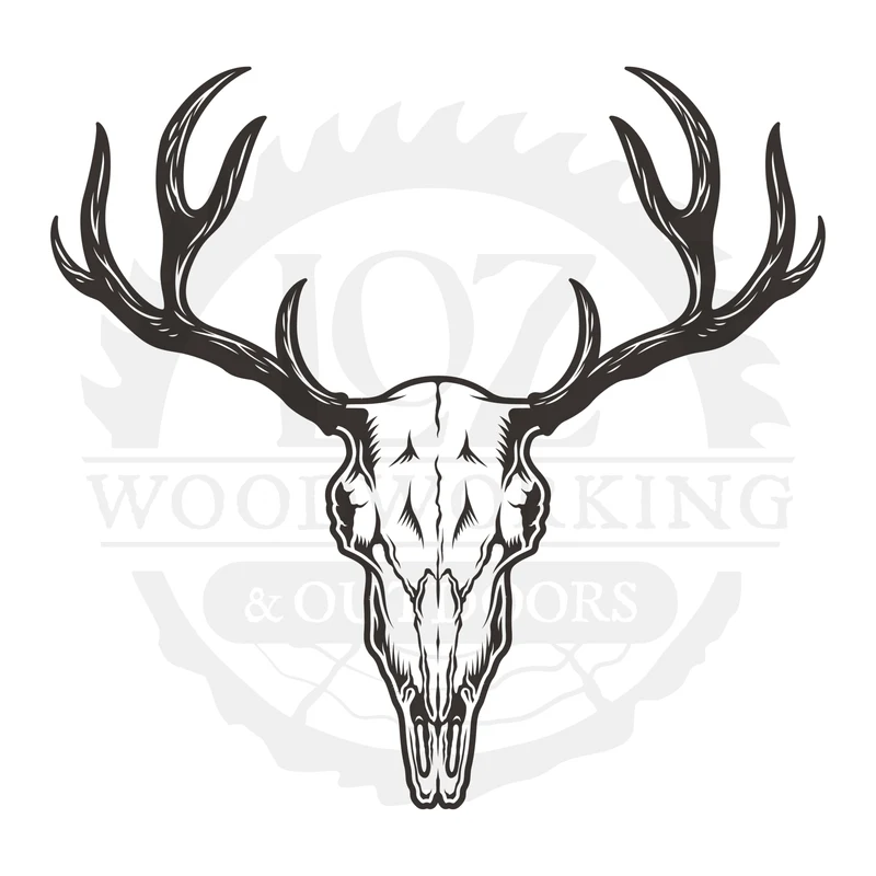 Whitetail Skull Study SVG design