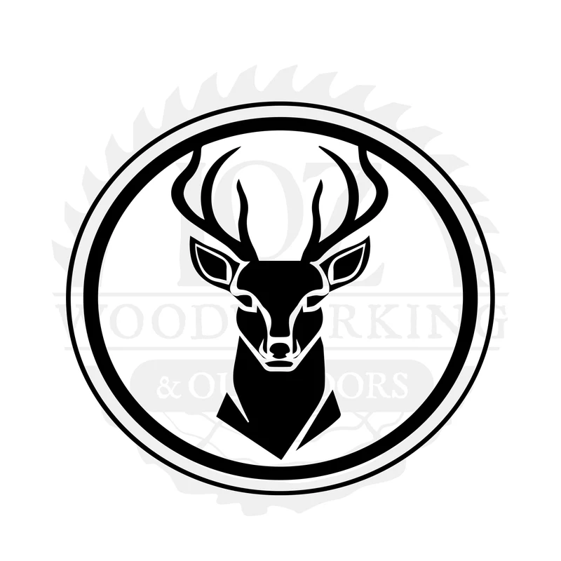 Whitetail Portrait Crest SVG design