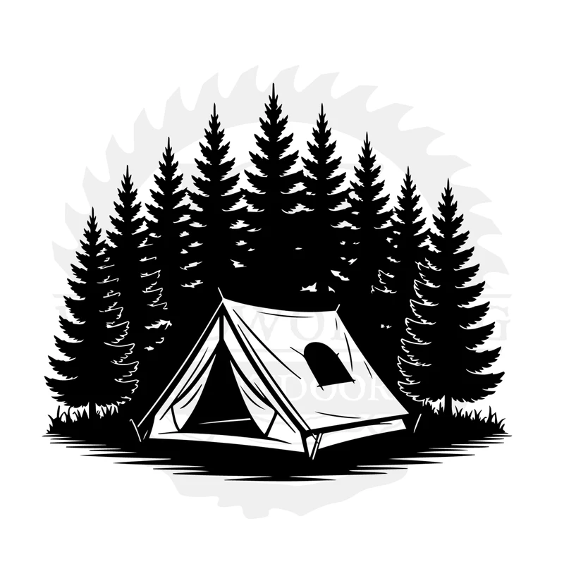Pine Tent Camp SVG design