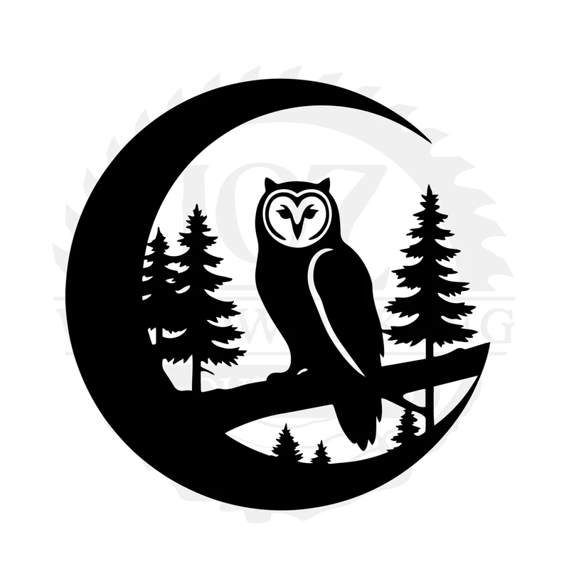 Moonlit Owl SVG design