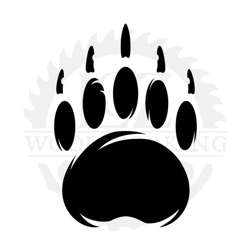 Bear Paw Mark SVG design