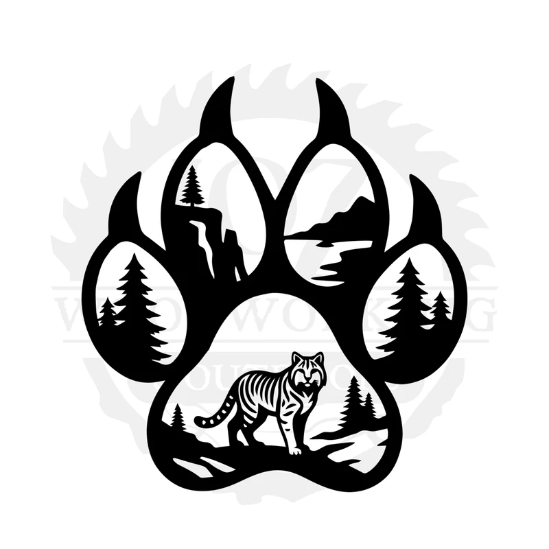 Big Cat Pawscape SVG design