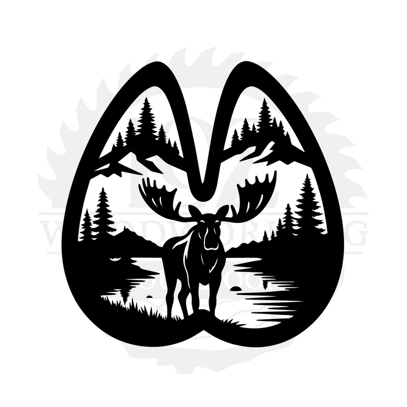 Moose Mountain Landscape SVG design