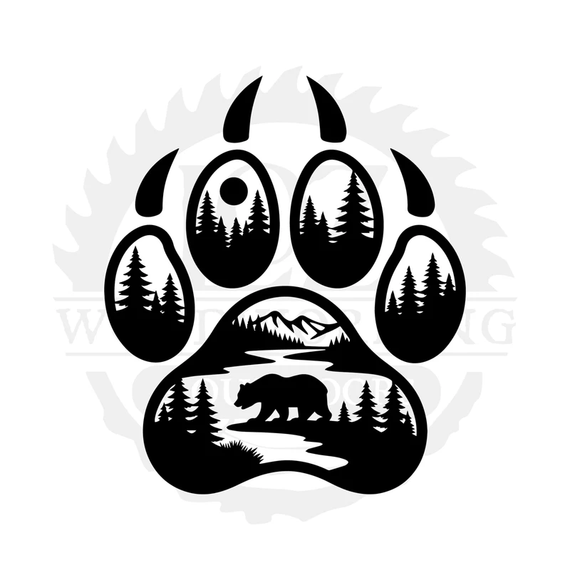 Bear Pawscape SVG design