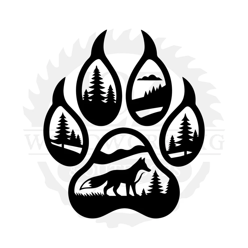 Wolf Trail Pawscape SVG design
