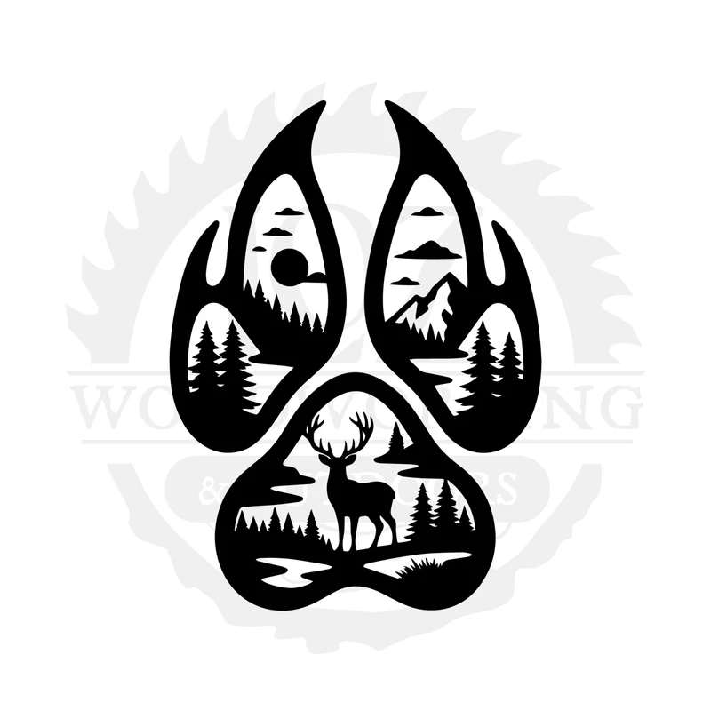 Moose Pawscape SVG design