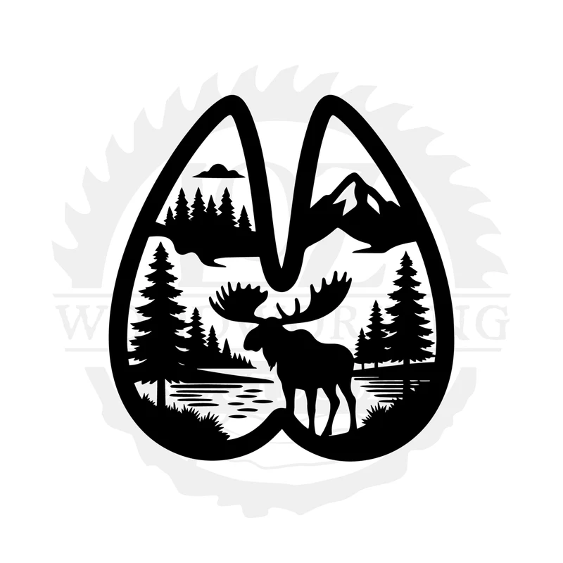 Moose Mountain Window SVG design