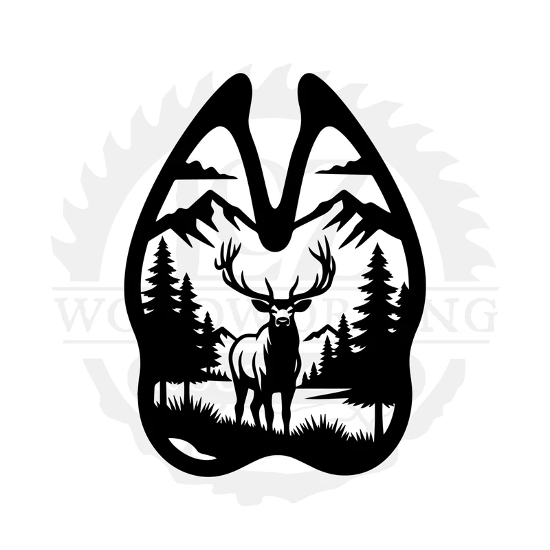 Whitetail Forest Pawscape SVG design