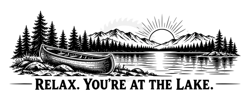 Relax. You’re at the Lake. SVG design