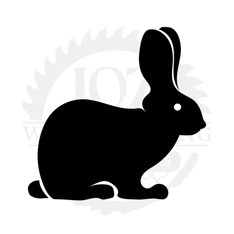 Rabbit Silhouette One SVG design
