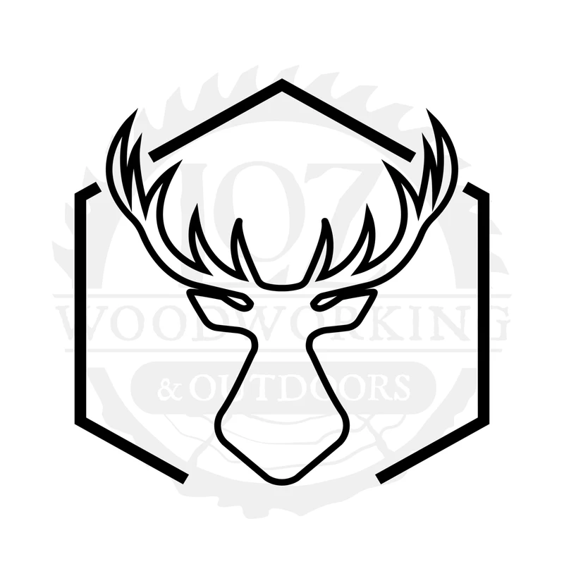 Hex Whitetail Badge SVG design