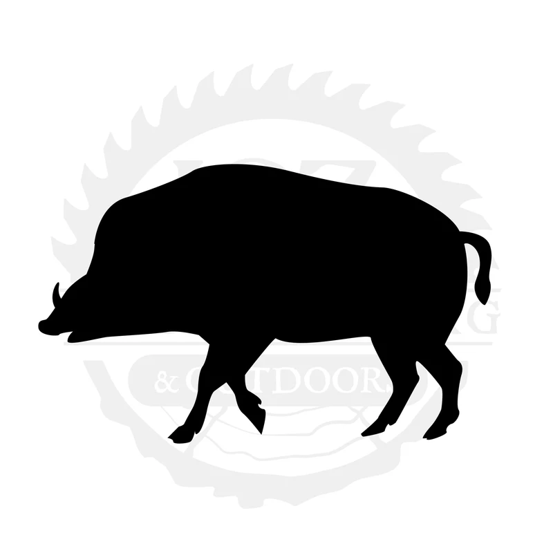 Wild Boar Silhouette SVG design
