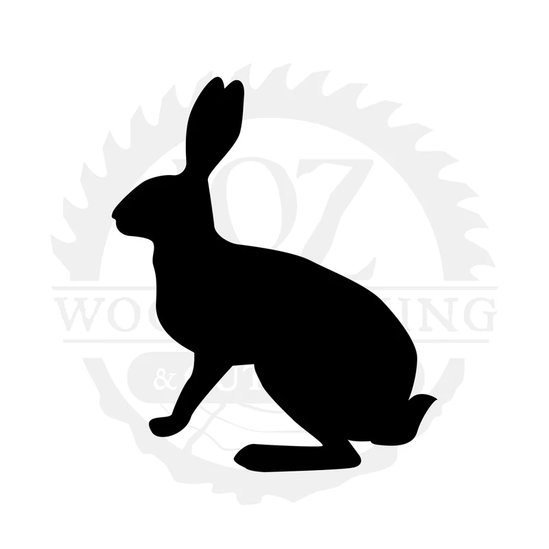 Rabbit Silhouette Two SVG design