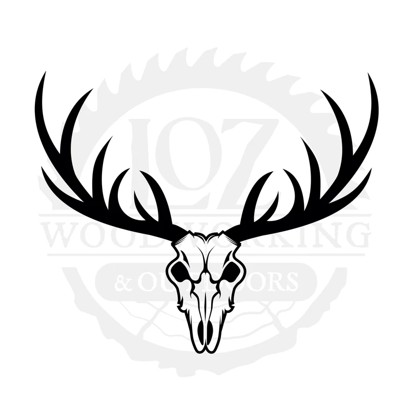 Whitetail Skull Icon SVG design