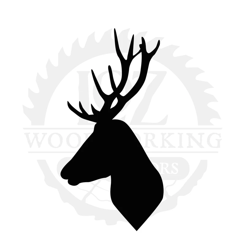 Deer Head Silhouette SVG design