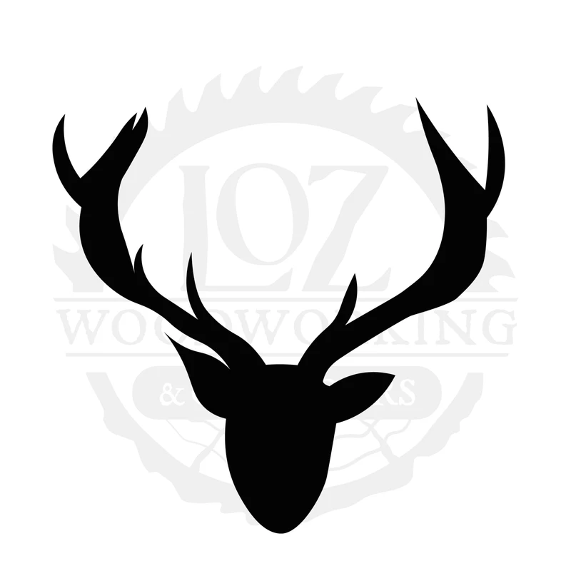 Front Whitetail Head SVG design