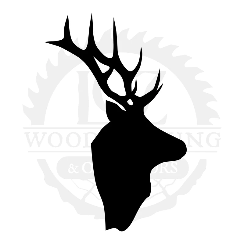 Side Whitetail Head SVG design