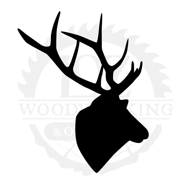 Whitetail Face Profile Two SVG design