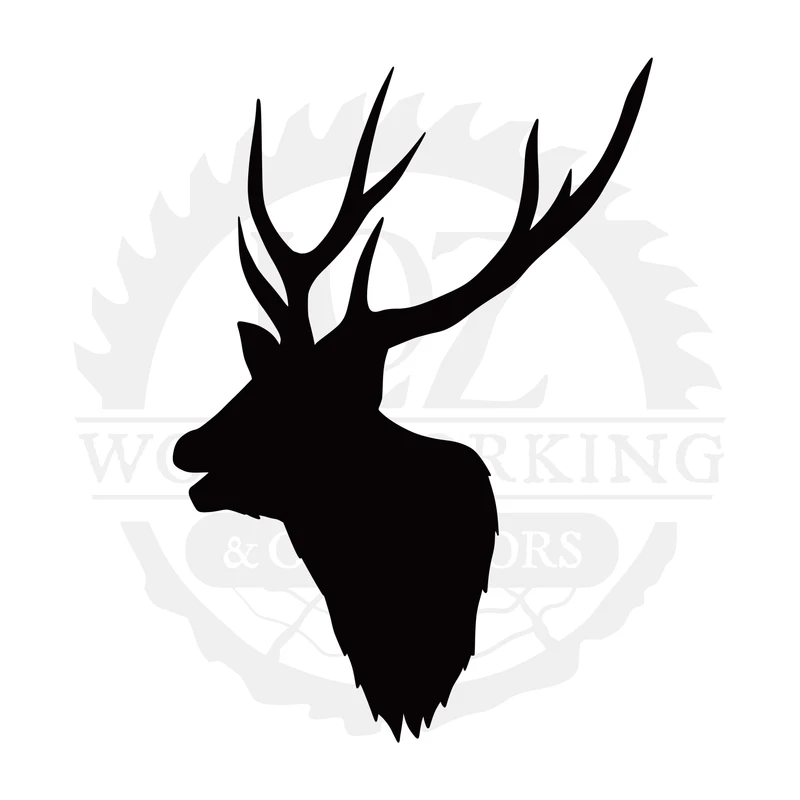 Elk Head Profile SVG design