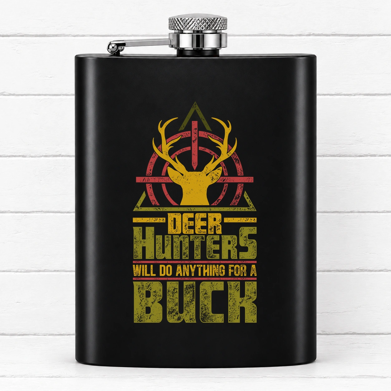 Deer Hunters – Will Do Anything for a Buck — Black Hip Flask