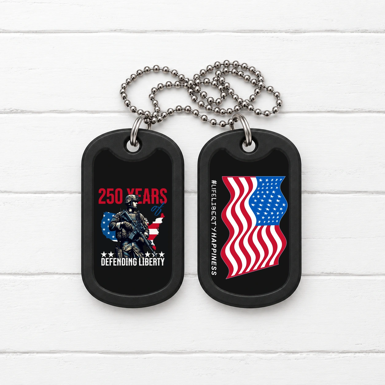 250 Years – Defending Liberty — Dog Tag Set
