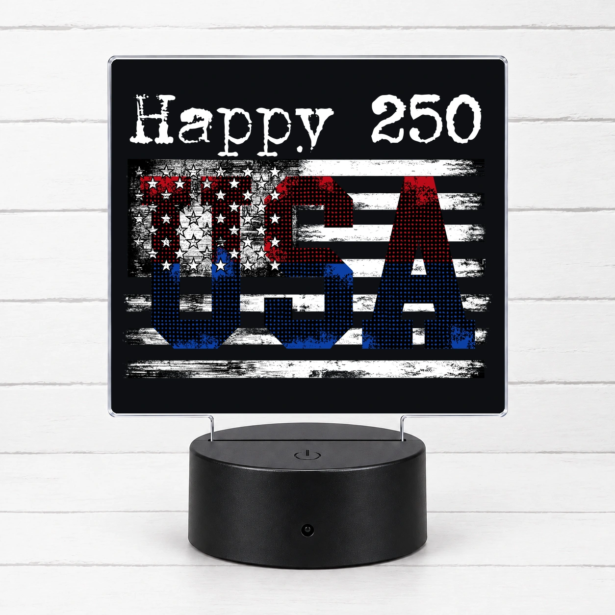 Happy 250 – USA Gradient Flag — LED Acrylic Light