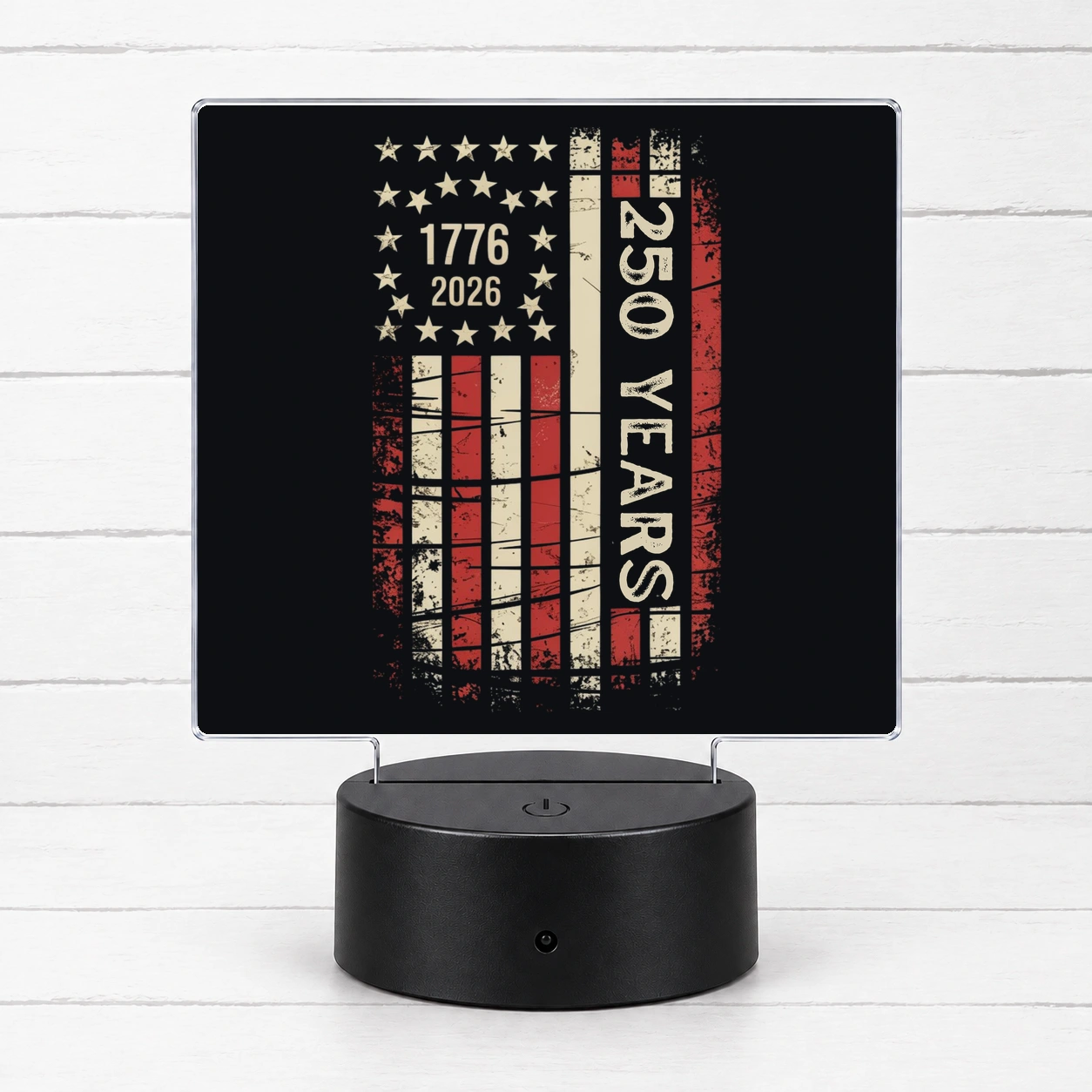 1776–2026 ~ 250 Years American Flag — LED Acrylic Light