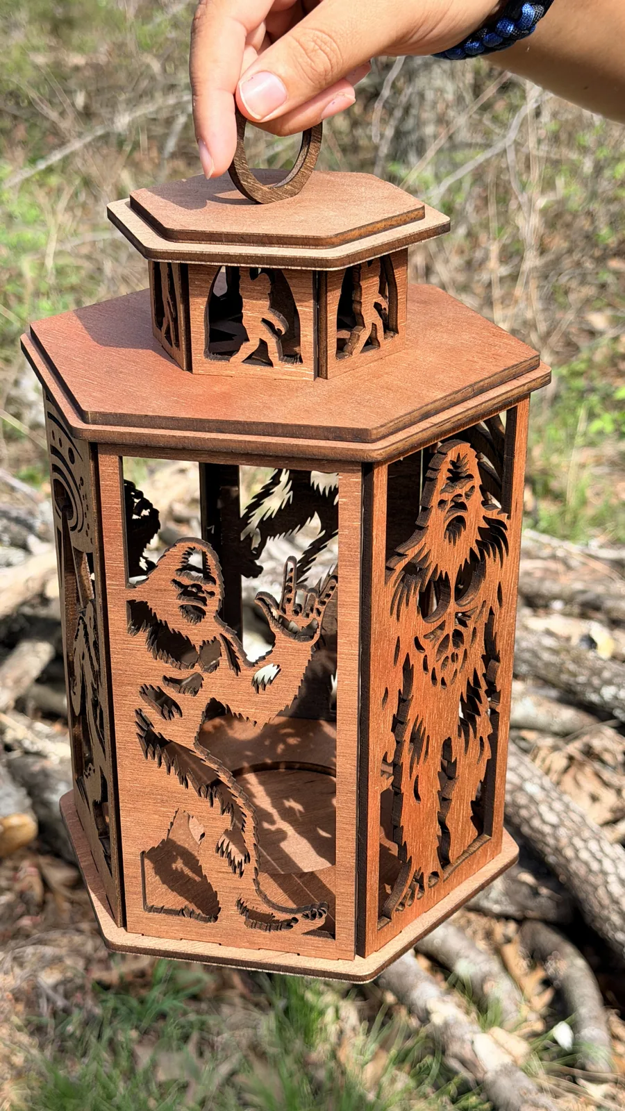 Laser Cut Wood Lanterns