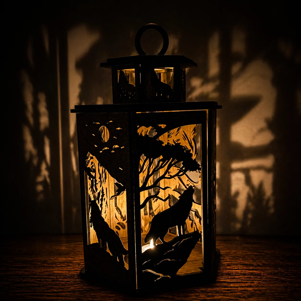 Laser Cut Wood Lanterns
