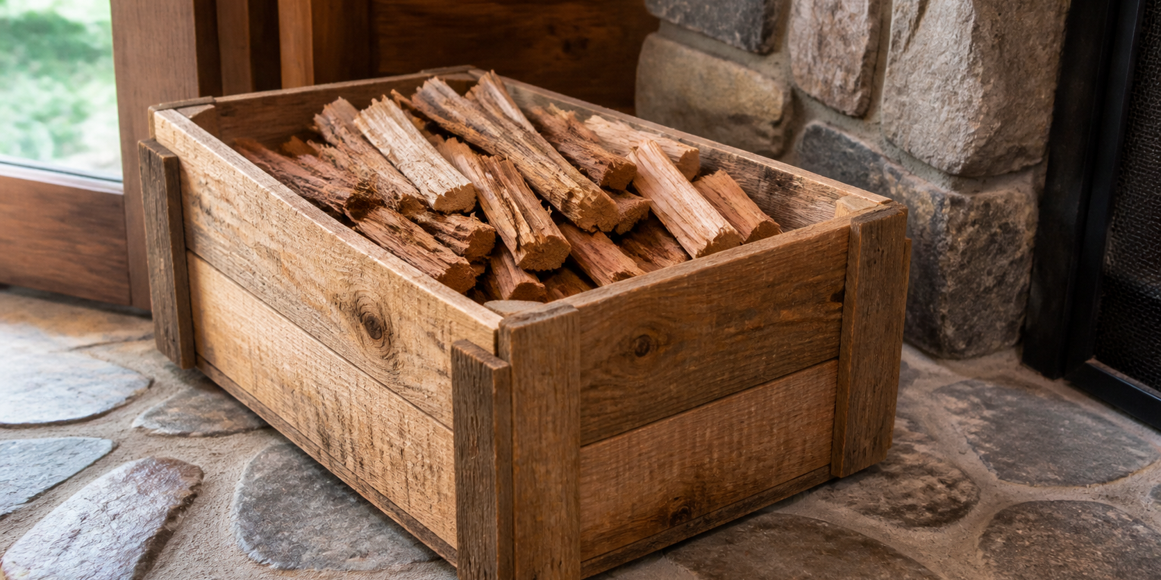 A DIY firewood kindling crate from reclaimed boards A DIY firewood kindling crate from reclaimed boards | LOZ Woodworking