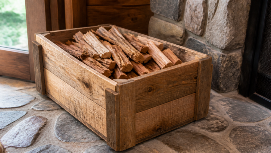 A DIY firewood kindling crate from reclaimed boards | LOZ Woodworking