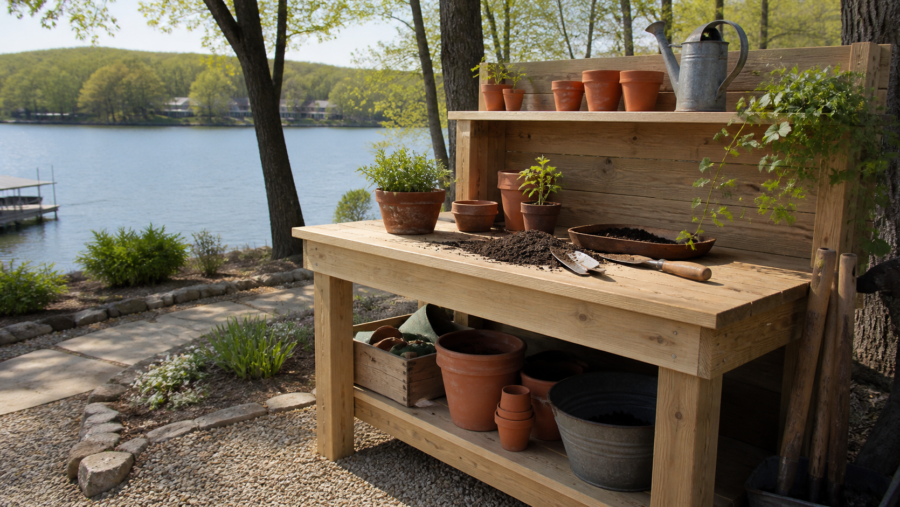 How to make a useful potting bench from basic lumber | LOZ Woodworking