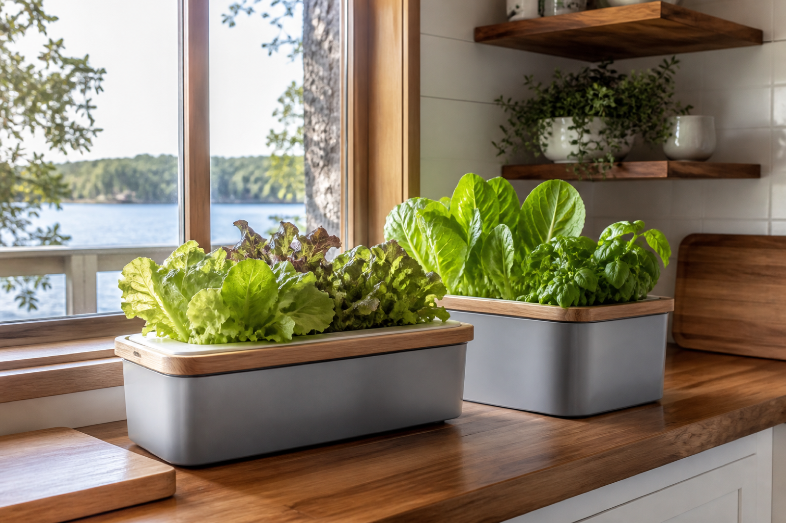 Kratky kitchen greens growing setup Kratky kitchen greens growing setup for a deck or patio