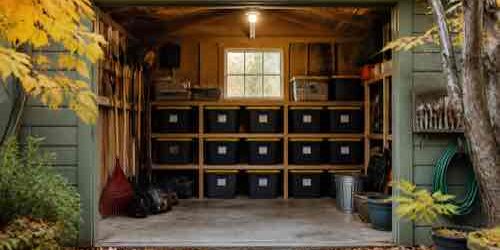 How Do You Plan Outdoor Storage Before Fall? Organized outdoor storage before fall