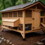 Dry ventilated chicken coop prepared for fall rain