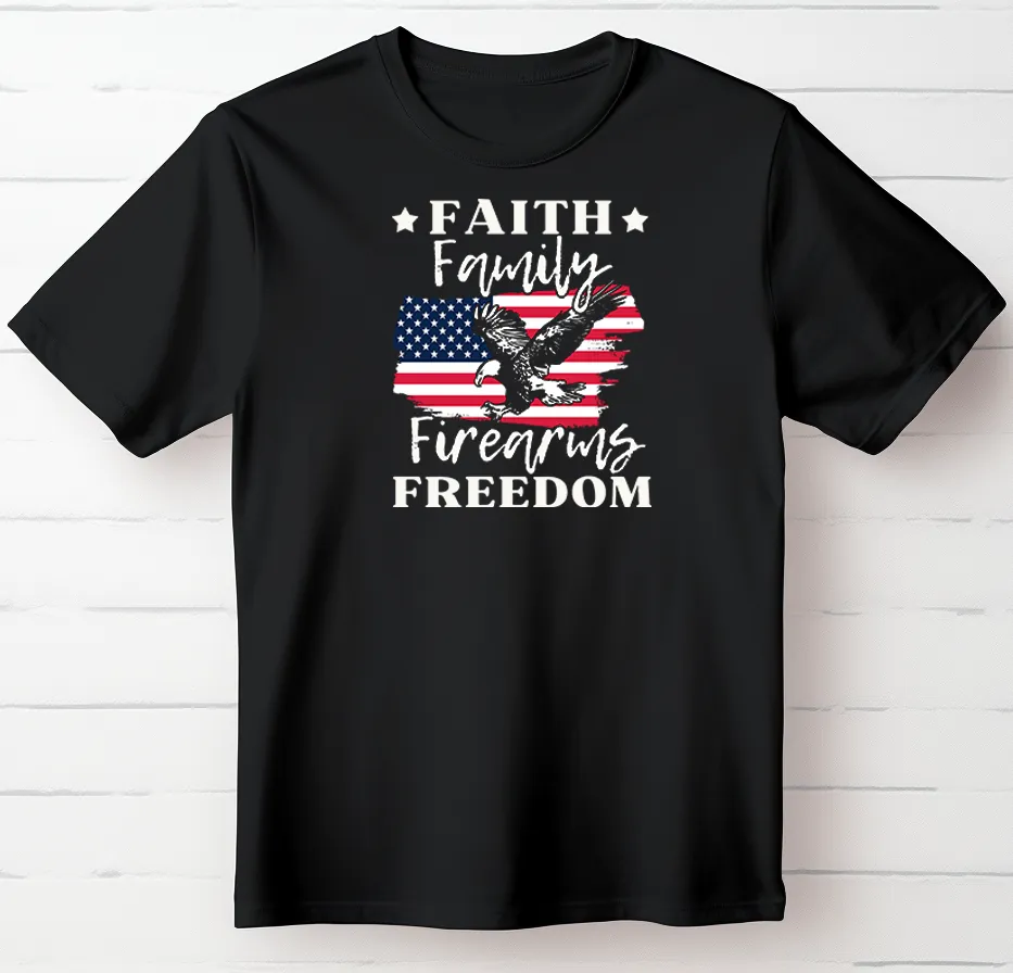 Faith Family Freedom – USA Eagle Graphic T-Shirt
